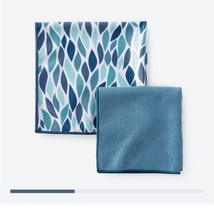 Norwex Enviro Cloth and Window Cloth Basic Package Leaves & Teal NWT